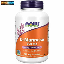 Charger l&#39;image dans la galerie, NOW Foods Supplements, D-Mannose 500 mg, Non-GMO Project Verified, Healthy Urina
