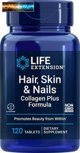 Load image into Gallery viewer, Life Extension Hair, Skin &amp; Nails Collagen Plus Formula Packed with Clinically S
