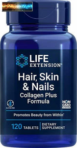 Life Extension Hair, Skin & Nails Collagen Plus Formula Packed with Clinically S