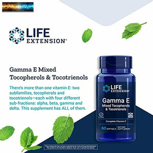 Life Extension Gamma E Mixed Tocopherols & Tocotrienols - Complete Spectrum of V