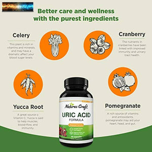 Uric Acid Support Joint Supplement - Uric Acid Cleanse Antioxidant Supplement wi