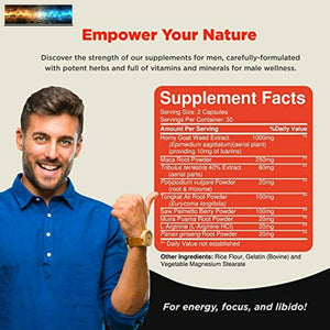 Testosterone Booster for Men - Natural Testosterone Booster for Men with Horny G