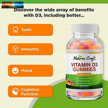 Load image into Gallery viewer, Vitamin D3 Immune Support Gummies - Vitamin D 2000 IU Adult Gummy Vitamins for B
