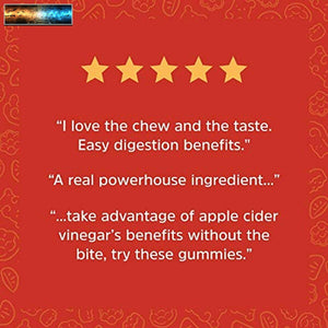Zhou Nutrition Apple Cider Vinegar Gummies with The Mother - ACV Vegan Detox Cle