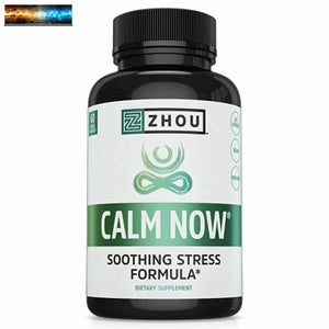 Zhou CALM NOW Soothing Stress Support | Keep Busy Minds Relaxed, Focused & Posit