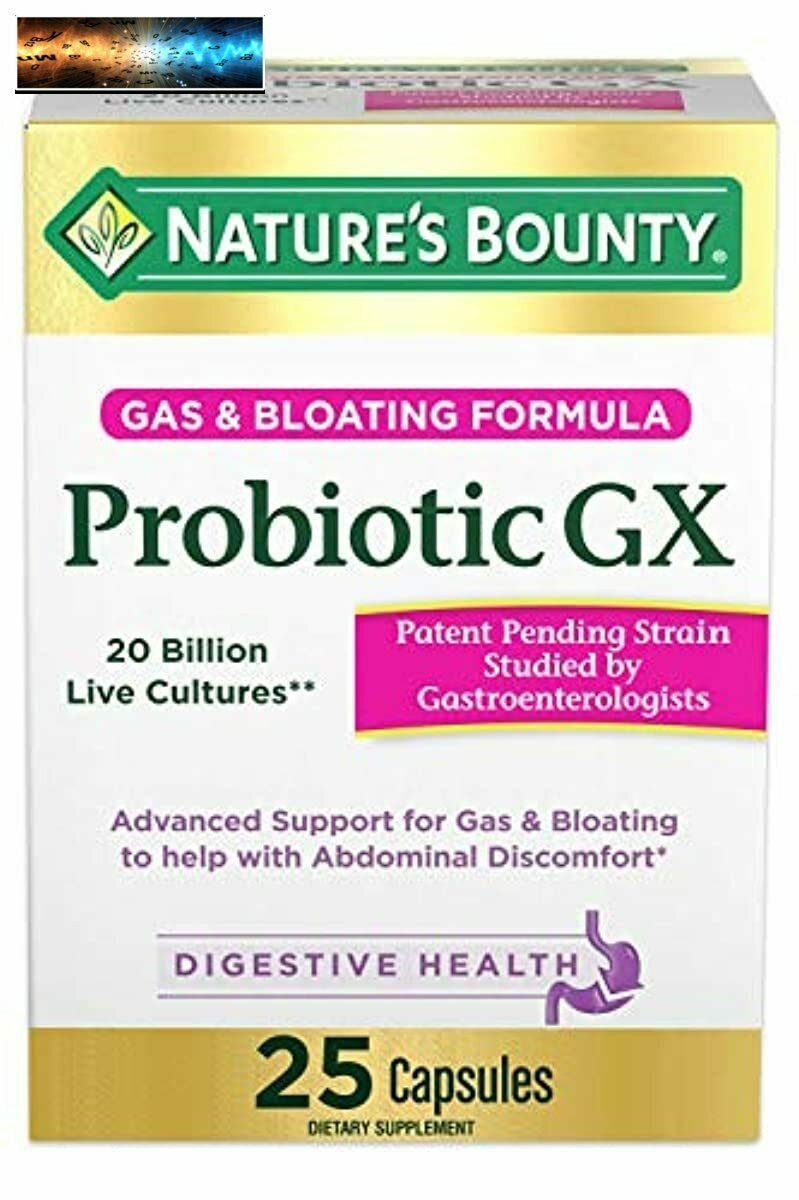 Probiotic, for Occasional Gas and Bloating Dietary Formula by Nature's Bounty, D