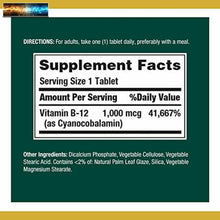 Cargar imagen en el visor de la galería, Vitamin B12 by Nature&#39;s Bounty, Vitamin Supplement, Supports Energy Metabolism a
