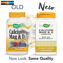 Load image into Gallery viewer, Nature&#39;s Way Calcium, Magnesium and Vitamin D, 250 Capsules
