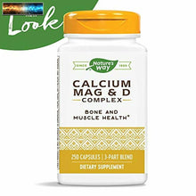 이미지를 갤러리 뷰어에 로드 , Nature&#39;s Way Calcium, Magnesium and Vitamin D, 250 Capsules
