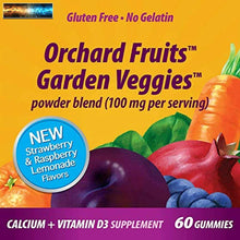 Load image into Gallery viewer, Nature&#39;s Way Premium Calcium + D3 Gummy + Orchard Fruits/Garden Veggies Blend, 6
