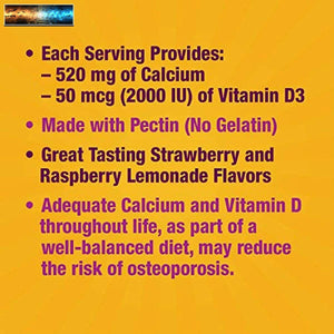 Nature's Way Premium Calcium + D3 Gummy + Orchard Fruits/Garden Veggies Blend, 6