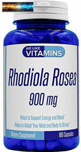 Rhodiola Rosea 900mg (per Serving, 90 Servings) -180 Capsules Rhodiola Supplemen