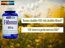 將圖片載入圖庫檢視器 D-Mannose 1000mg per Serving 180 Capsules - 3 Month Supply - D Mannose Supplemen
