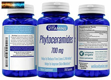 Load image into Gallery viewer, Phytoceramides 700mg - 200 Capsules All Natural Wheat Free and Based - Phytocer
