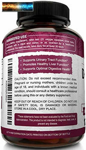 NutriFlair D-Mannose 1200mg, 120 Capsules - with Cranberry and Dandelion Extract