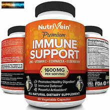 Load image into Gallery viewer, Nutrivein Immune Support - Boost Your Immune System with Elderberry, Zinc, Vitam
