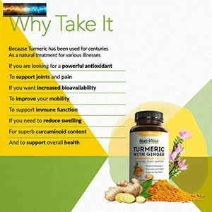 Turmeric Curcumin Supplement With Ginger & BioPerine Black Pepper Extract - Best