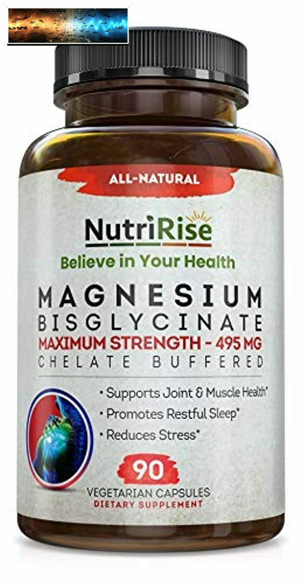 Magnesium Bisglycinate 495mg - Chelate Buffered - TRAACS, No--Effect. Max Absorp