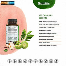 Cargar imagen en el visor de la galería, NutriRise Garcinia Cambogia - 3000mg - 120 Capsules
