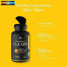 Load image into Gallery viewer, Max Potency CLA 1250 (180 Softgels) with 95% Active Conjugated Linoleic Acid | W

