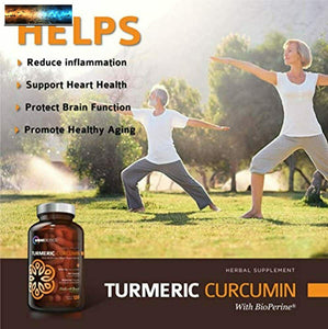 Organic Turmeric Curcumin Supplement 1500mg with BioPerine | 95% Standardized Cu