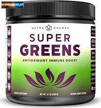 Load image into Gallery viewer, Super Greens Antioxidant Superfood Powder - Organic Green Veggie &amp; Fruit Whole F
