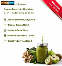 Load image into Gallery viewer, Super Greens Antioxidant Superfood Powder - Organic Green Veggie &amp; Fruit Whole F
