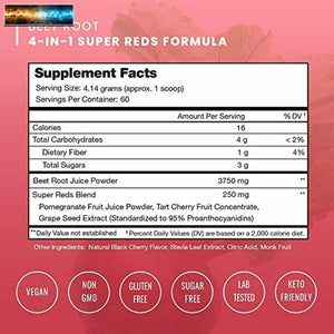 Beet Root Powder Circulation Superfood - Endurance, Energy & Recovery - Nitric O