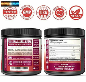 Beet Root Powder Circulation Superfood - Endurance, Energy & Recovery - Nitric O