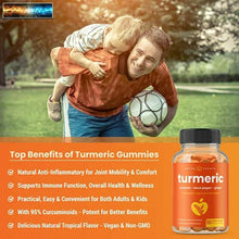 Load image into Gallery viewer, Turmeric Curcumin Gummies with Ginger and Black Pepper - Natural, Vegan, Gummy V
