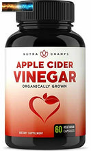 Load image into Gallery viewer, Organic Apple Cider Vinegar Capsules – 1000mg Natural Cider Supplement for Wei
