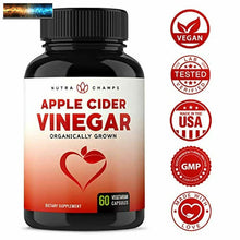 Load image into Gallery viewer, Organic Apple Cider Vinegar Capsules – 1000mg Natural Cider Supplement for Wei
