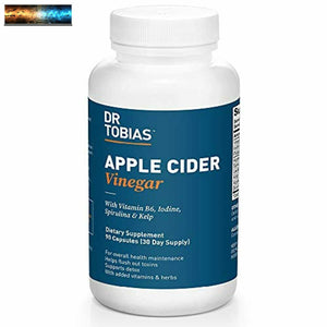 Dr. Tobias Apple Cider Vinegar Supplement, with Vitamin B6, Spirulina & Kelp, 90