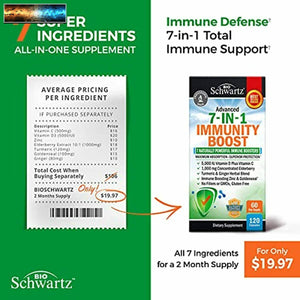 Immune Support Supplement with Zinc Vitamin C Vitamin D 5000 IU Elderberry Ginge