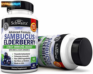Elderberry with Zinc & Vitamin C for Immune Support - Bioschwartz Vitamins for W