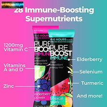 Load image into Gallery viewer, Pureboost Immune Clean Energy Drink Mix: Immunity Supplement with Elderberry, 12
