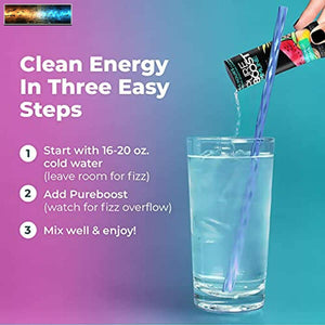 Pureboost Immune Clean Energy Drink Mix: Immunity Supplement with Elderberry, 12