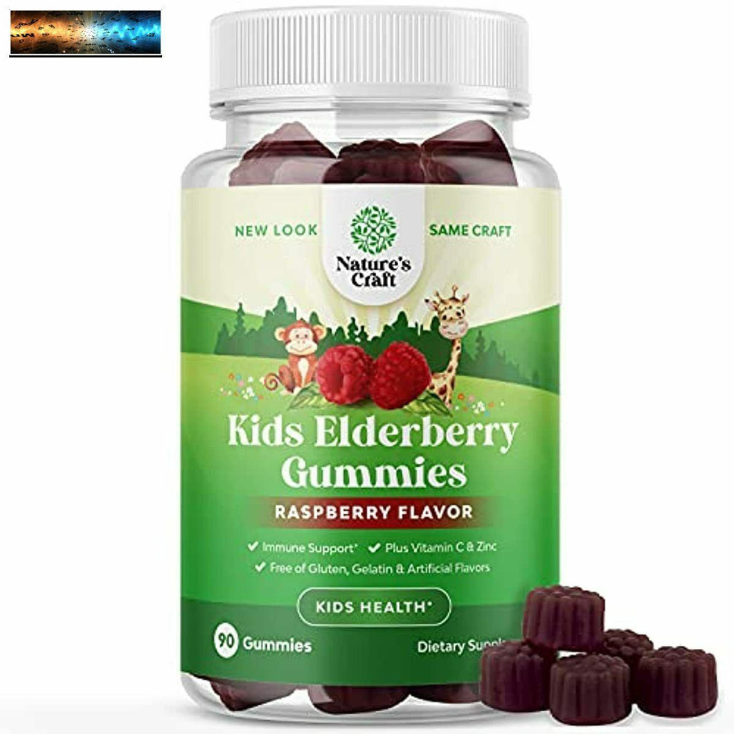 Sambucus Elderberry Gummies Kids Vitamins - Delicious Black Elderberry Gummies f