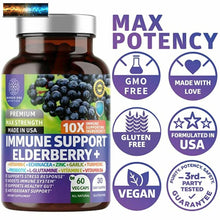 將圖片載入圖庫檢視器 N1N Premium Immune System Booster [10 Potent Ingredients] with Elderberry, Vitam
