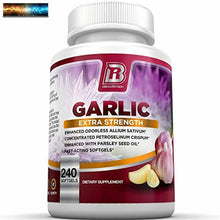 將圖片載入圖庫檢視器 BRI Nutrition Odorless Garlic - 240 Softgels - 1000mg Pure and Potent Garlic All
