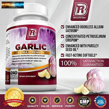 將圖片載入圖庫檢視器 BRI Nutrition Odorless Garlic - 240 Softgels - 1000mg Pure and Potent Garlic All
