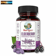 Cargar imagen en el visor de la galería, Black Elderberry + Vitamin C Chewable Tablets for Kids &amp; Adults by MaryRuth&#39;s |
