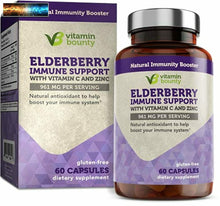 Cargar imagen en el visor de la galería, Vitamin Bounty Elderberry Immune Support with Vitamin C, Zinc, Echinacea &amp; Garli
