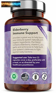 Vitamin Bounty Elderberry Immune Support with Vitamin C, Zinc, Echinacea & Garli