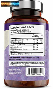 Vitamin Bounty Elderberry Immune Support with Vitamin C, Zinc, Echinacea & Garli