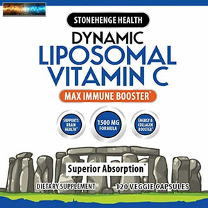 Liposomal Vitamin C 1500mg - 120 Capsules - Advanced Formula - Non-GMO Sunflower