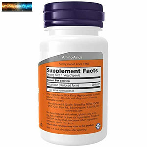 NOW Supplements, Glutathione 250 mg, Detoxification Support*, Free Radical Neutr