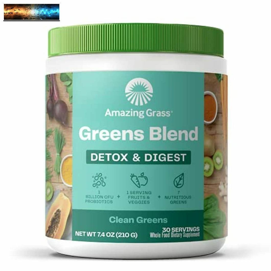 Amazing Grass Greens Blend Detox & Digest: Cleanse with Super Greens Powder, Dig