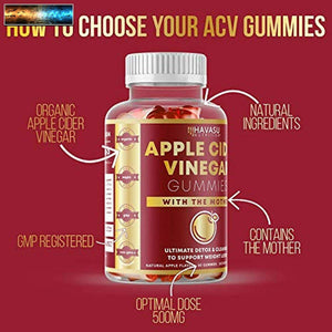 Havasu Nutrition Apple Cider Vinegar Gummies with Mother Enzyme for Belly Contro