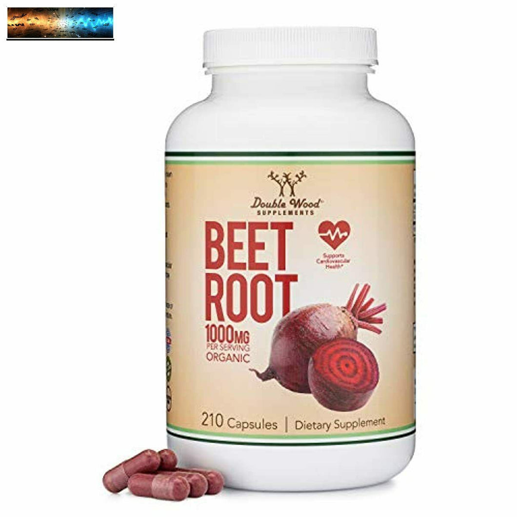 Beet Root Powder Capsules (Organic and Vegan) (210 Count, 1,000mg Per Serving) -
